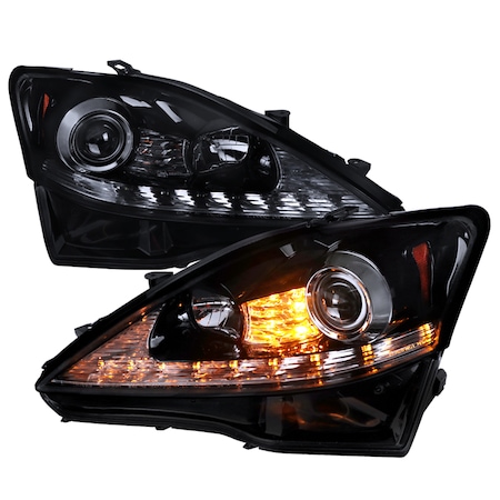 Spec-D Tuning 06-09 Lexus Is250 Projector Headlights- LED 2LHP-IS25006G-SQ-TM